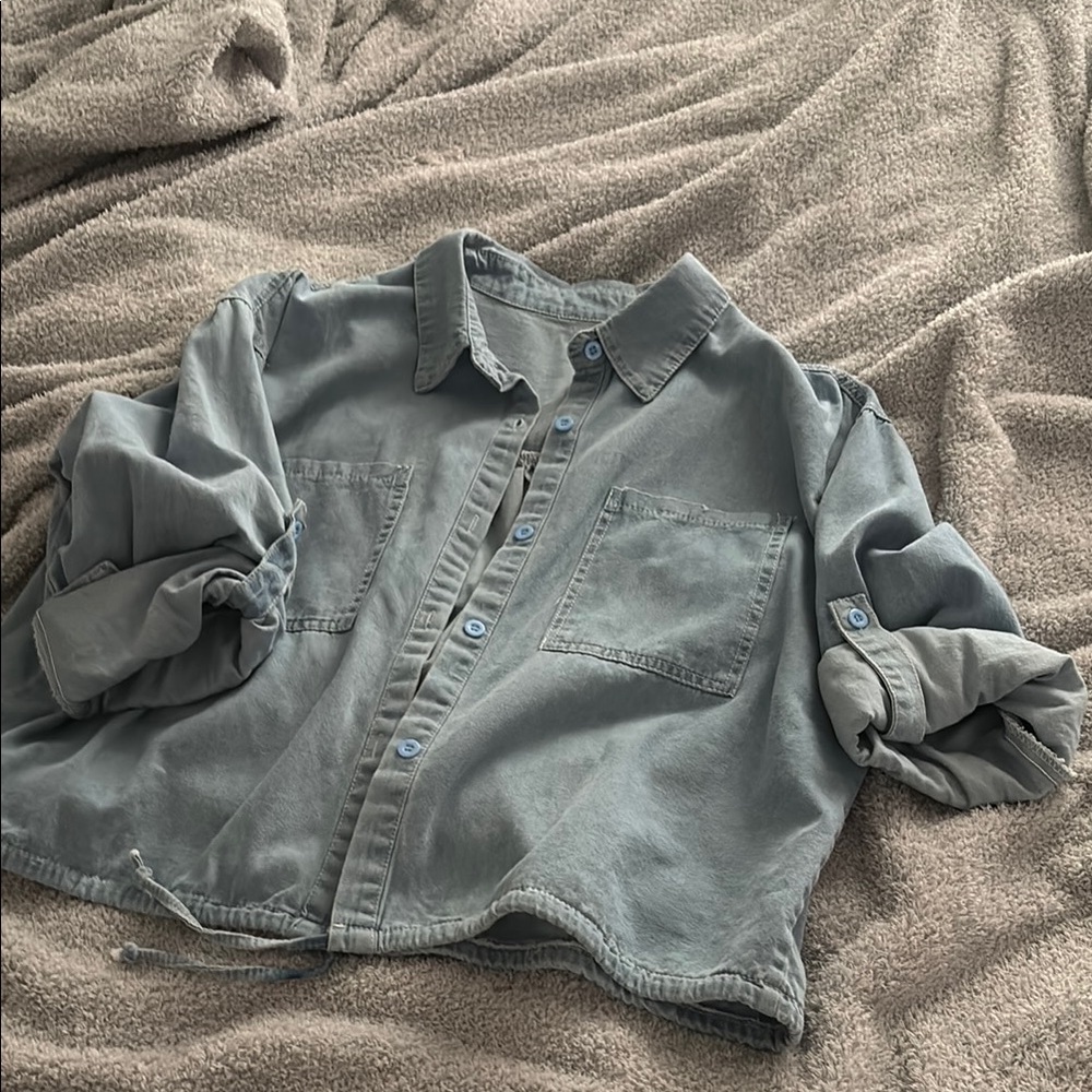 Casual Denim Button-Up Shirt